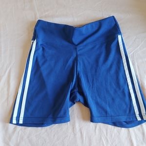 Blue racing stripes biker shorts